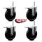 Service Caster 5 Inch Phenolic Swivel 58 Inch Threaded Stem Caster Set with Total Lock Brake SCC-TSTTL20S514-PHS-58212-4 - alternate 2